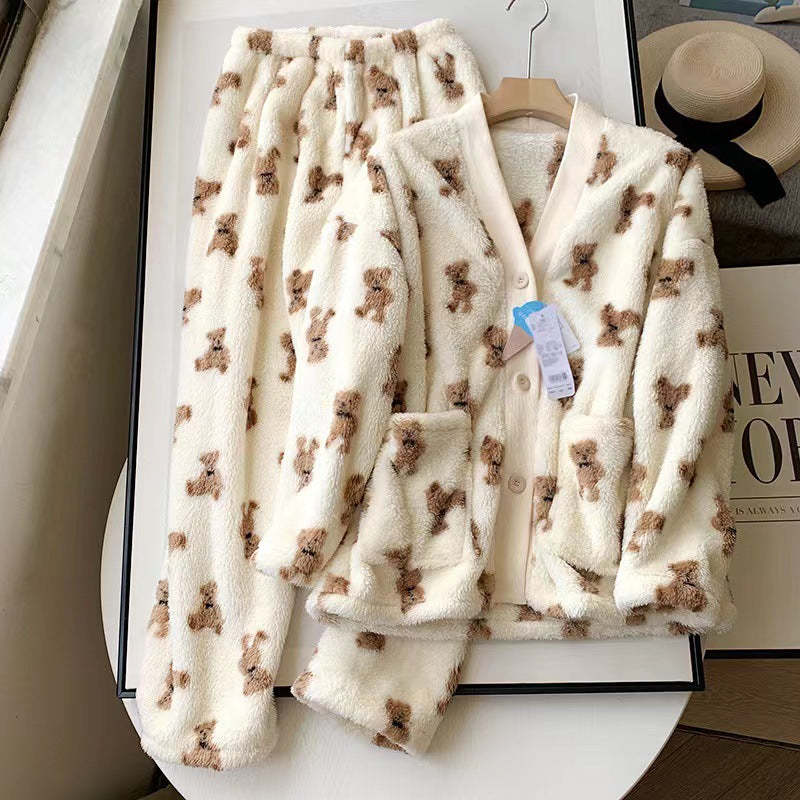 CozyNest Plush Homewear Suit