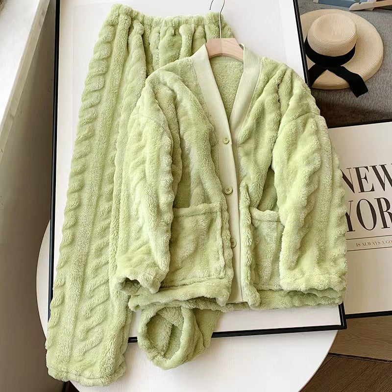 CozyNest Plush Homewear Suit