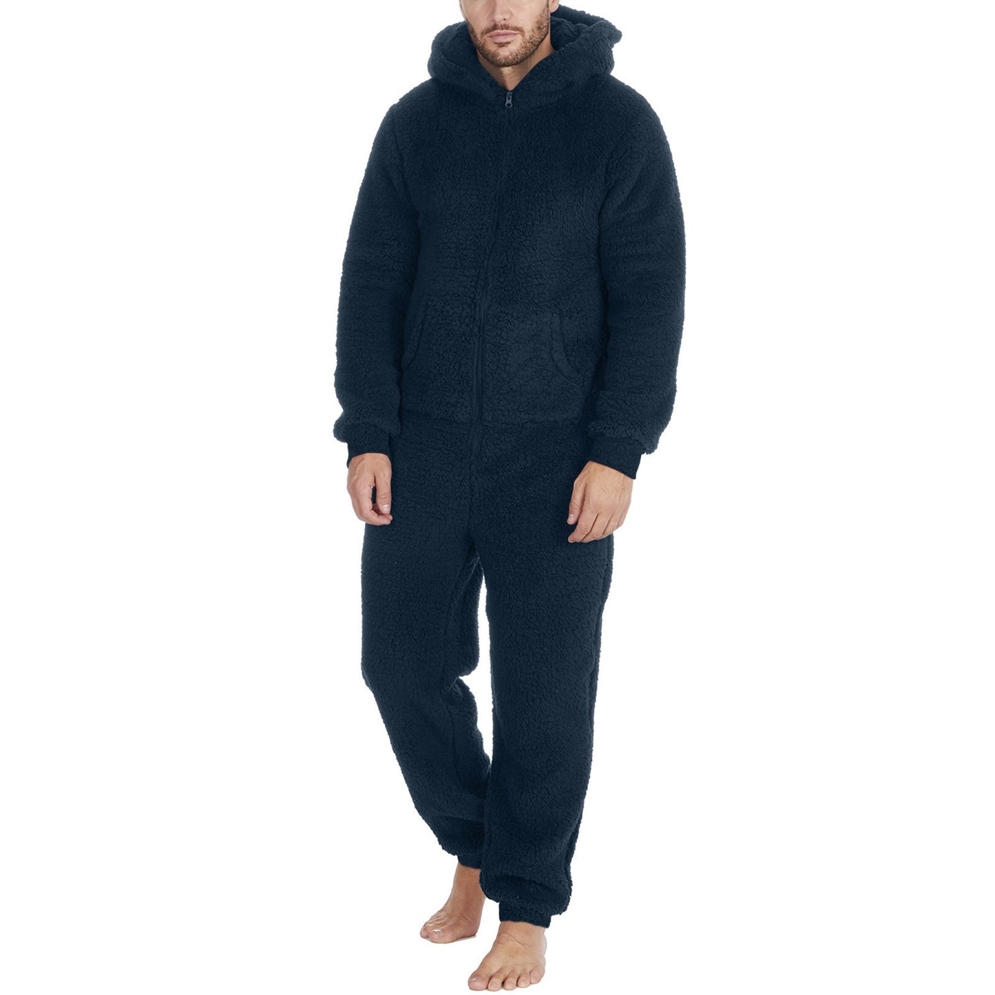 ThermaZip Men's Plush Jumpsuit – Fashionable Thermal Pajamas