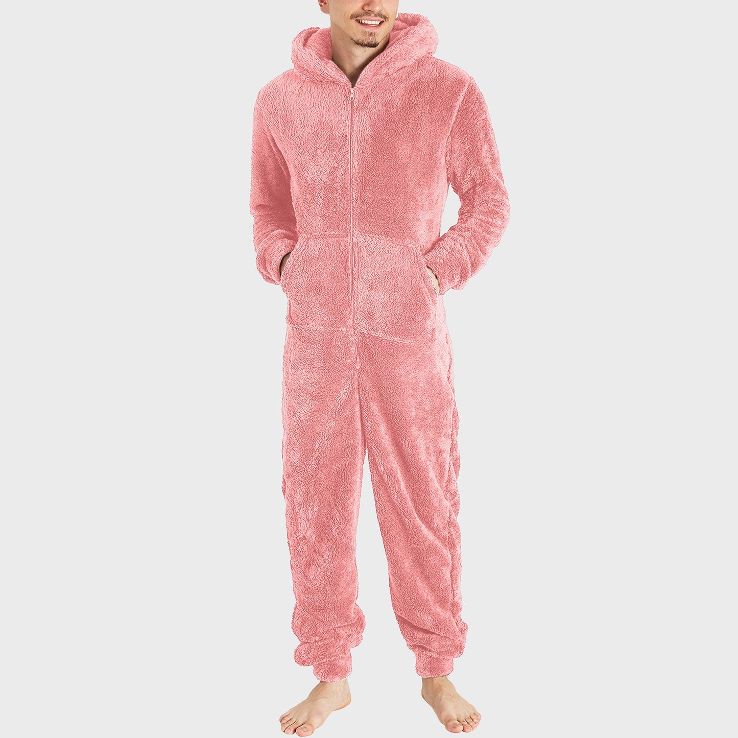 ThermaZip Men's Plush Jumpsuit – Fashionable Thermal Pajamas