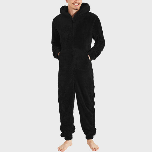 ThermaZip Men's Plush Blanket Hoodie Onesie